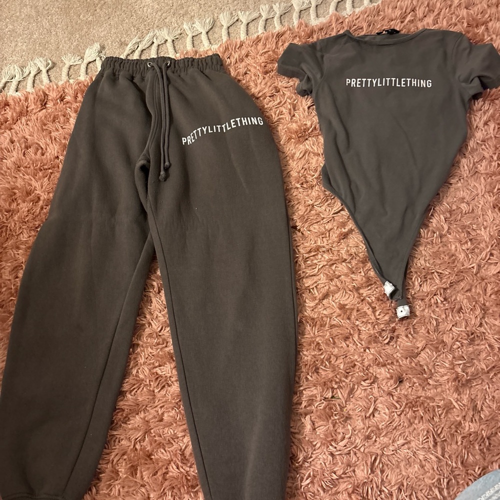 PrettyLittleThing Charcoal Kids Sweatpants